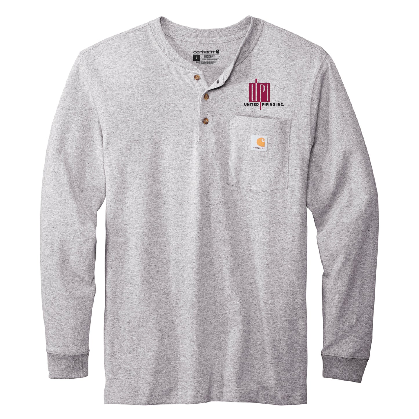 UPI Carhartt® Long Sleeve Henley T-Shirt