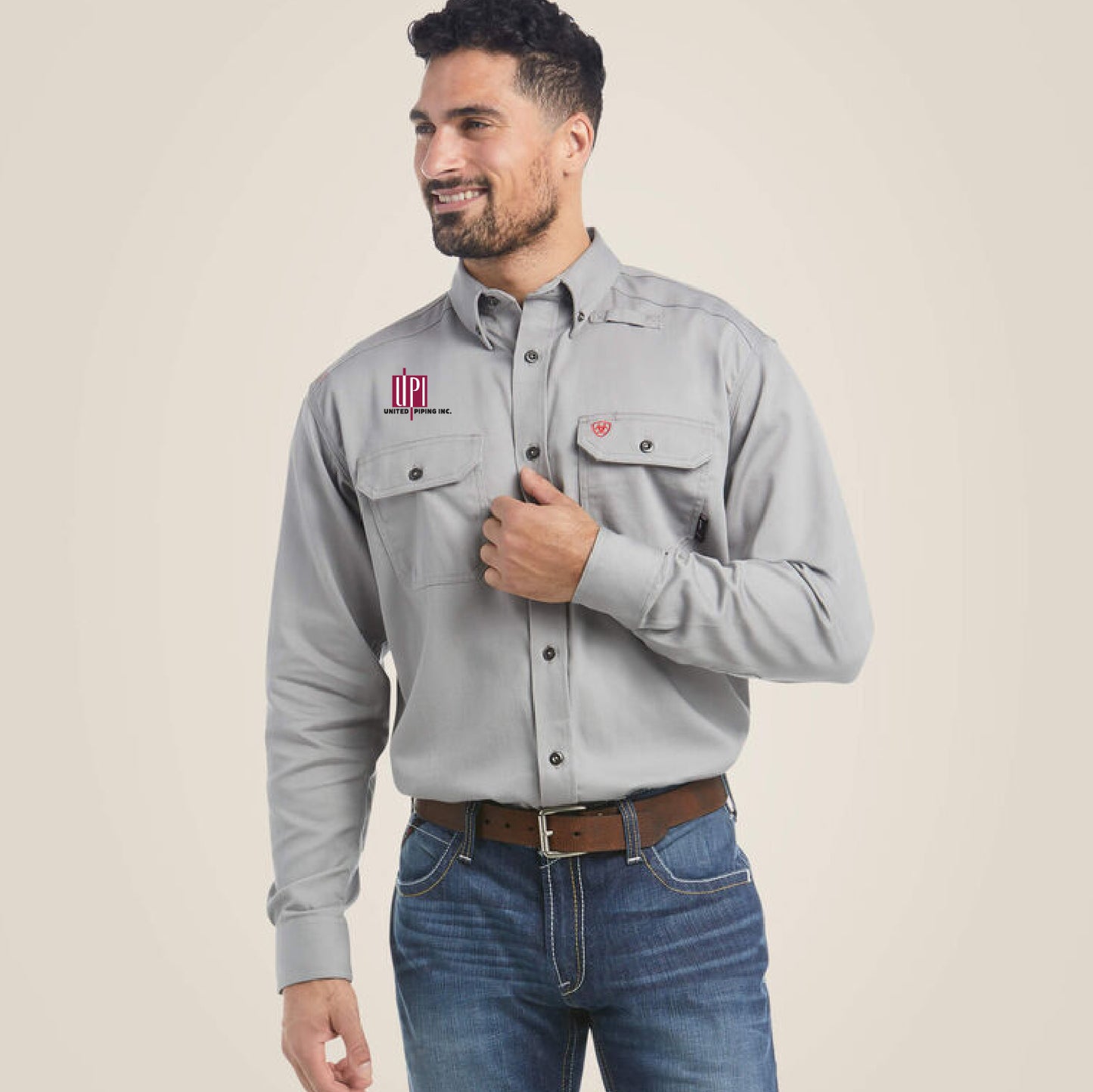 Michigan UPI Ariat FR Solid Work Shirt