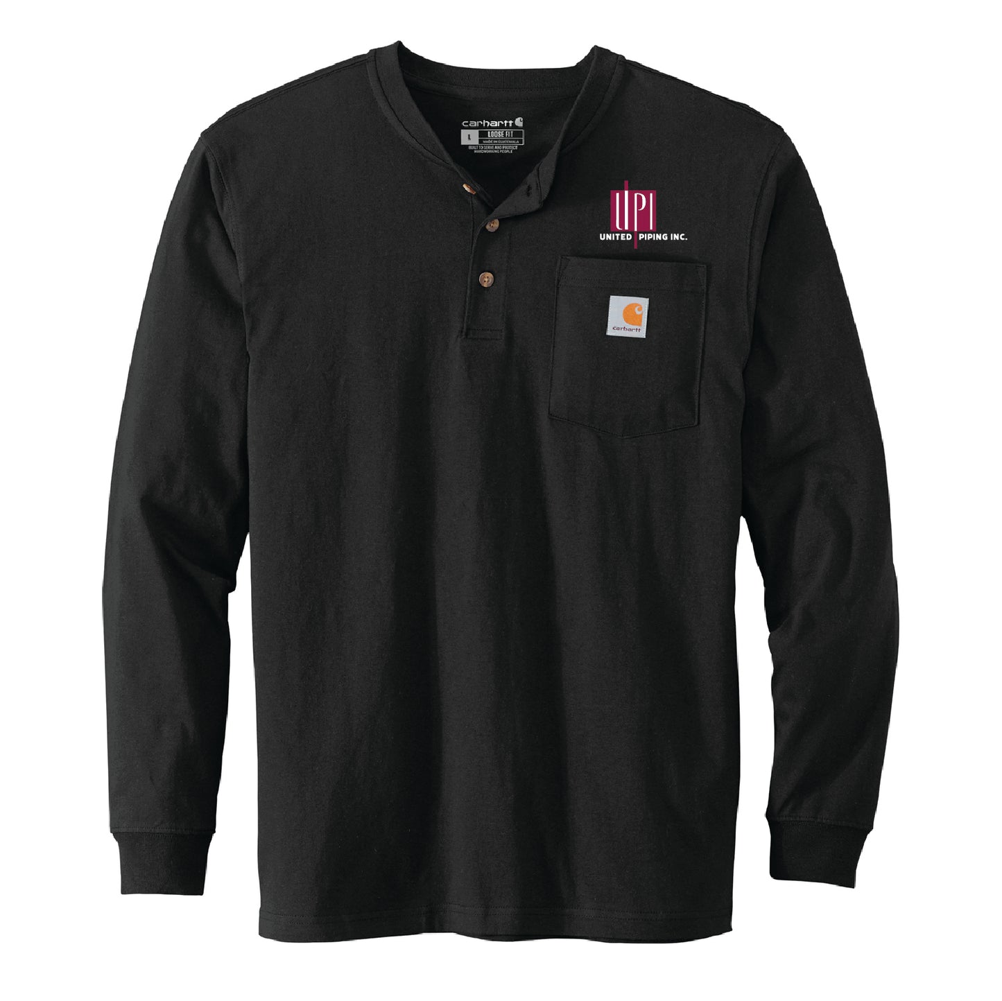 UPI Carhartt® Long Sleeve Henley T-Shirt