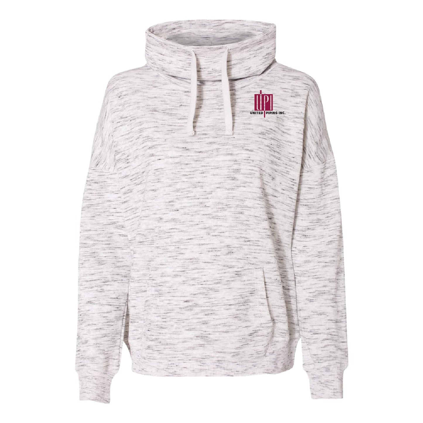 UPI Ladies' Melange Fleece Cowl Neck Sweatshirt